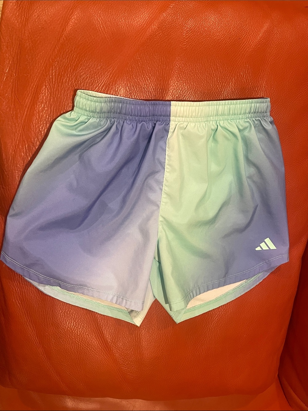 adidas Women's Ombre Purple to Mint Athletic Shorts